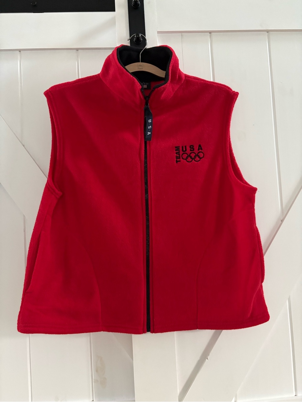 Team USA Olympic Fleece Full Zip Sleeveless Unisex Vest - Made in USA